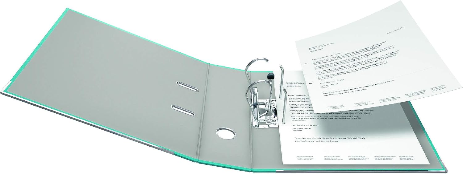 Detalle de Falken Set da 3 Raccoglitori PP-Color, 8 cm, DIN A4, Turquoise – Made in Germany