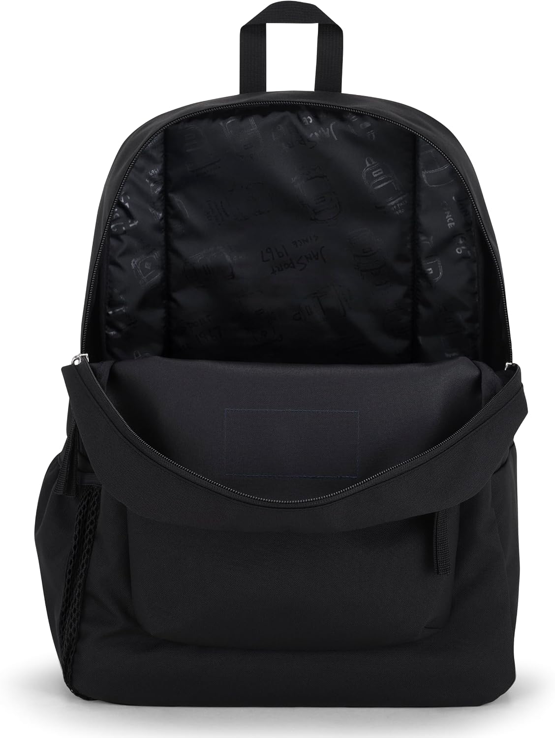 Detalle de JanSport 26L Cross Town Backpack – 12 inch Classic Daypack, Black
