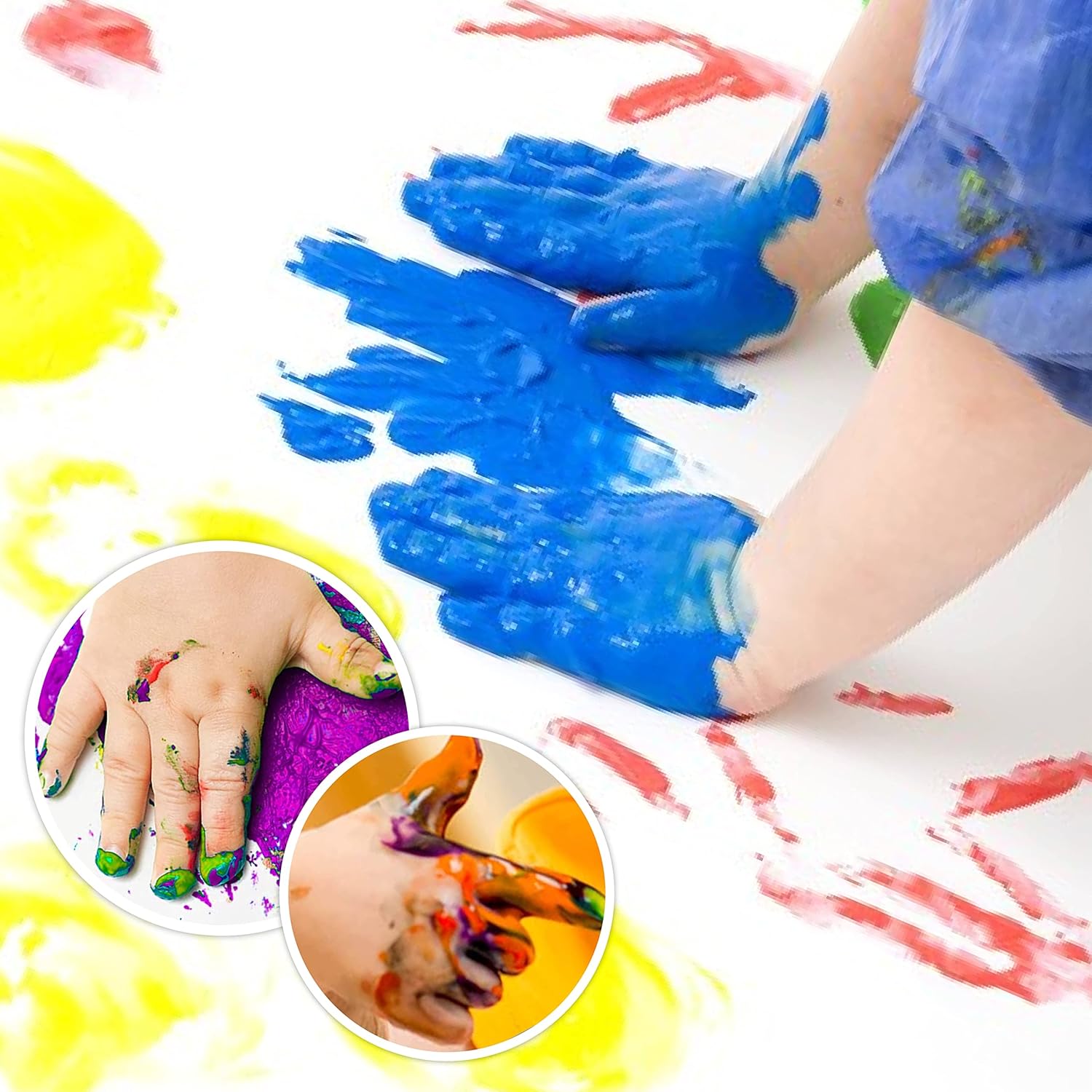 Thumbnail 3 de BLOT Peinture au Doigt Lavable pour Enfants – Kit 10 Couleurs (36 ml/tube)