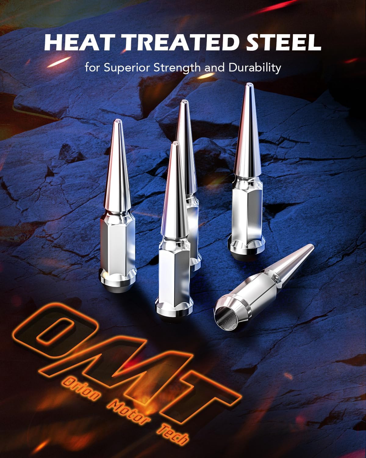 Detalle de Orion Motor Tech M14x1.5 Spike Lug Nuts 24 🔩