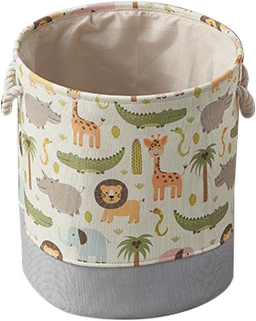 Detalle 1 de JIUJ Storage Baskets: Cotton Foldable Square Home Organizer Bin (Lion)