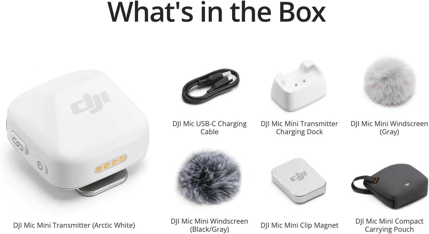 Thumbnail 6 de DJI Mic Mini Transmitter DMMT01, Arctic White, 10 g Wireless Microphone