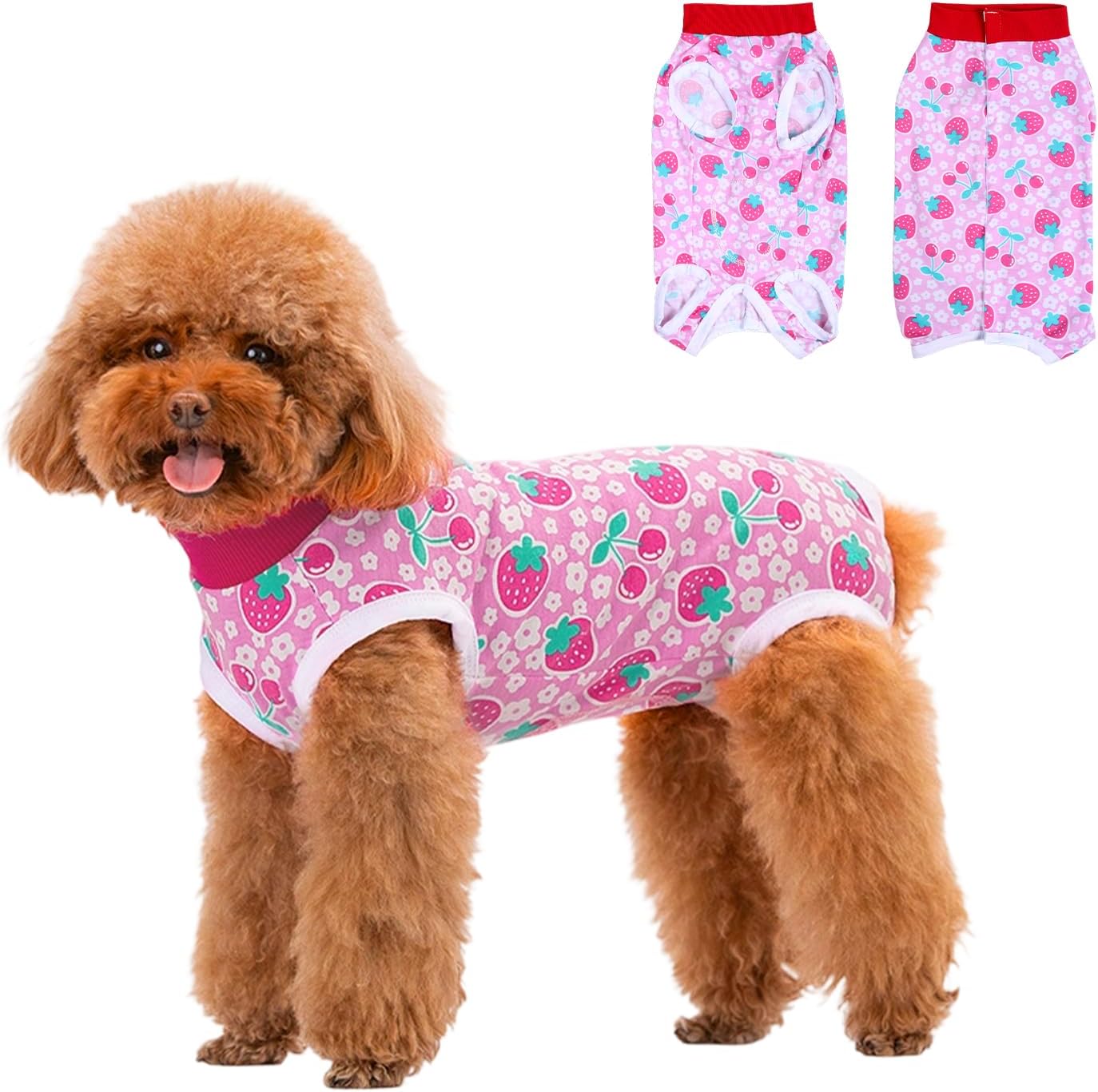 FEimaX Combinaison de Récupération pour Chiens et Chats – Taille XS à XXL, post-opératoire, coton/lycra, protection et confort