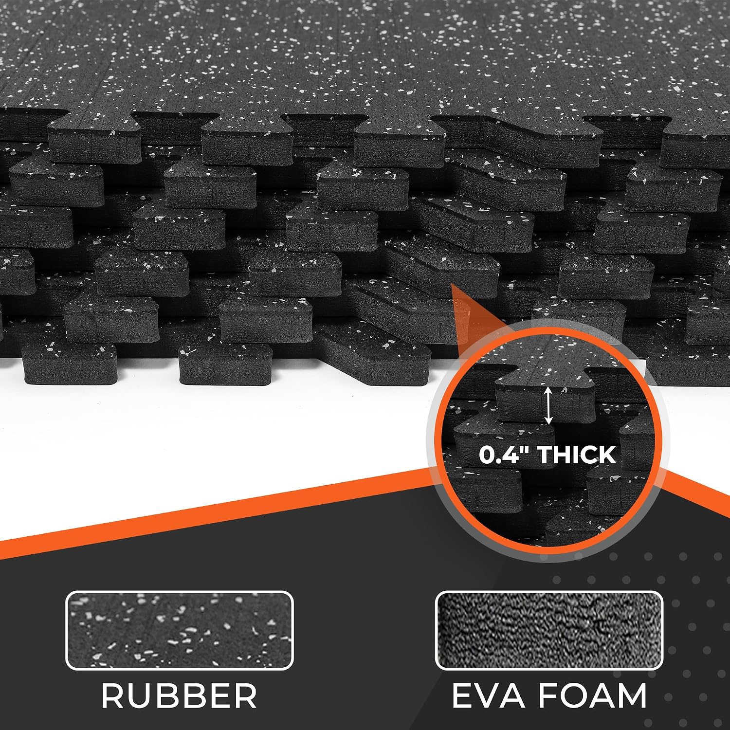 Thumbnail 5 de SUPERJARE 0.4'' Thick Exercise Mats with Rubber Top—Interlocking Gym Flooring 🧽