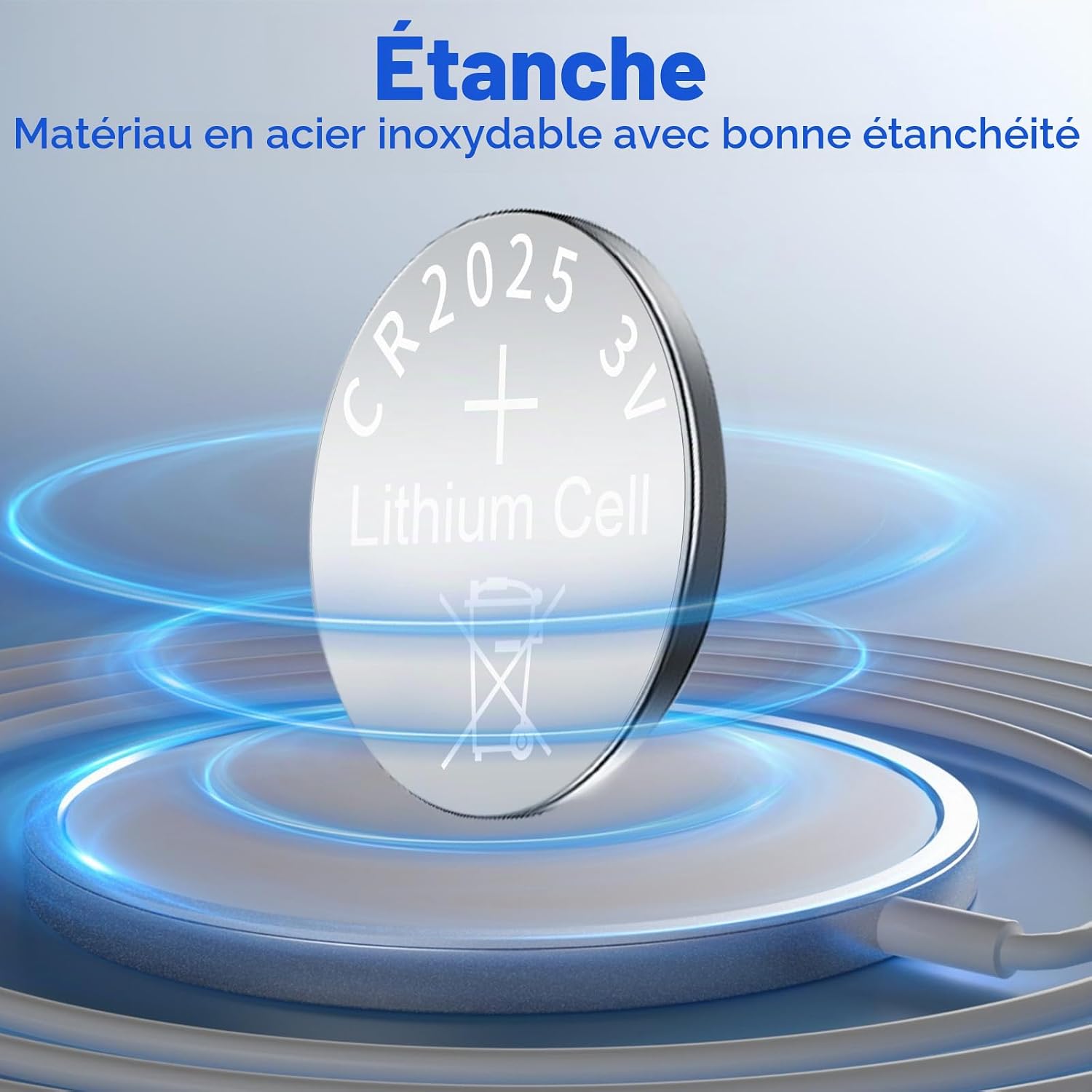 Detalle de Vemfay CR2025-lithiumknoopcelbatterijen, 3 V, set van 20