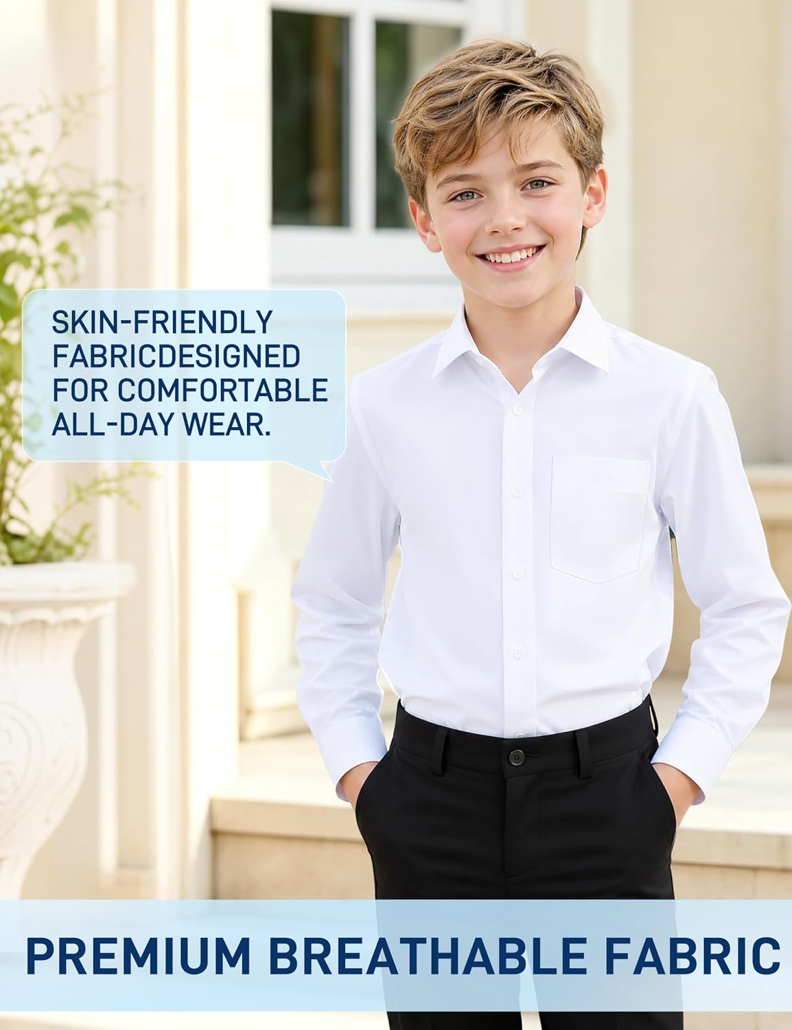 Detalle 1 de Singing Parrot Boys’ 7-Piece Formal Suit Set, Regular and Husky Fits