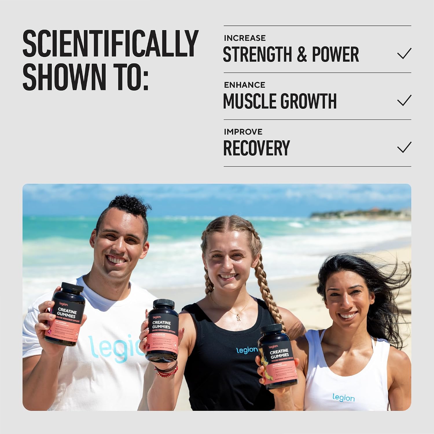Detalle de Legion Creatine Gummies, Raspberry Lemonade, 5g Creatine Monohydrate