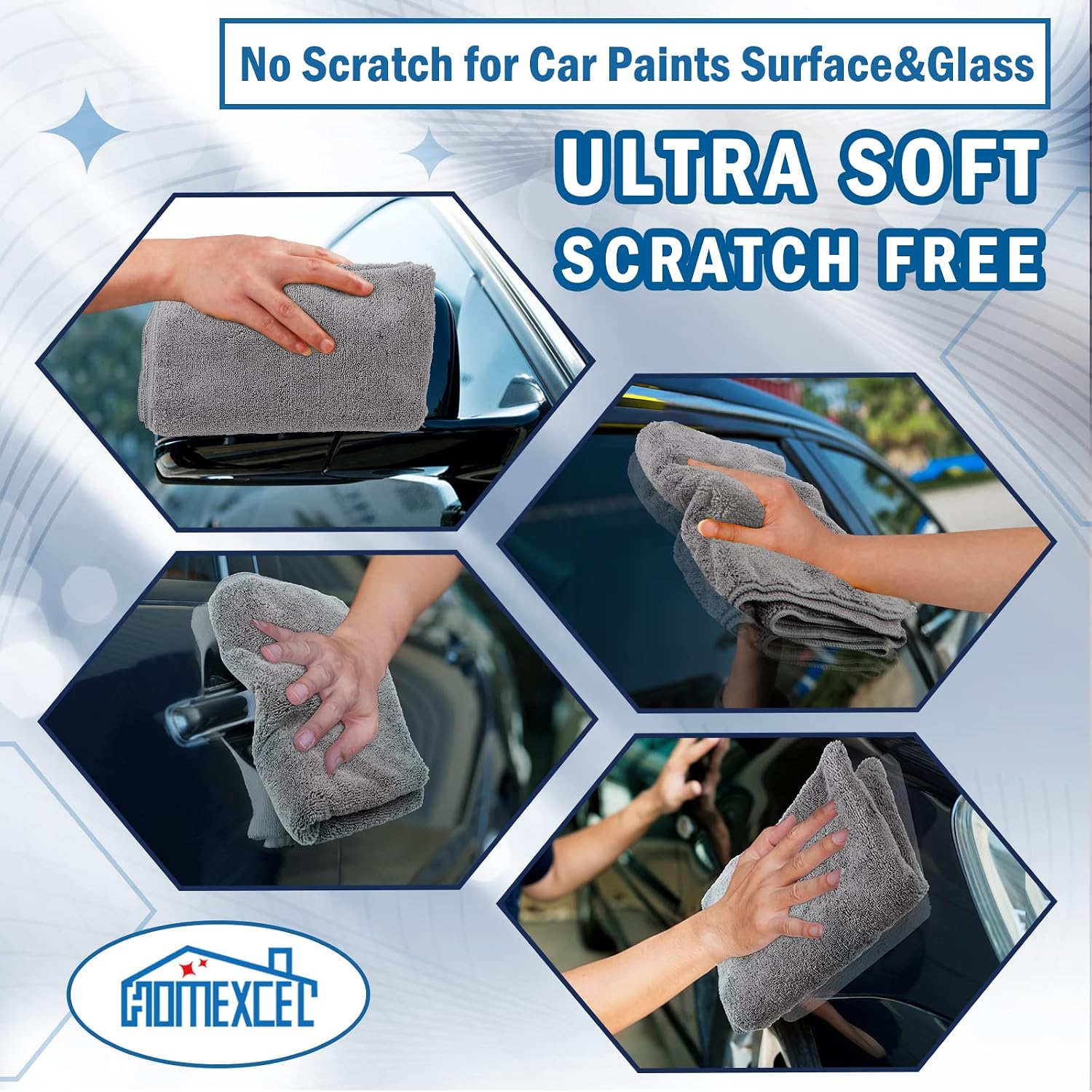 Detalle de HOMEXCEL Microfiber Car Drying Towels 31x24