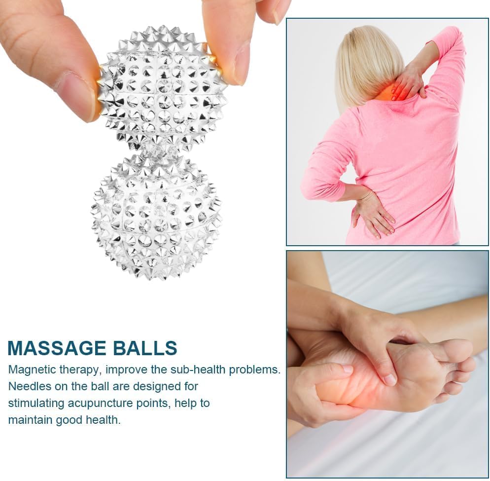 Detalle 2 de URAQT Palline Massaggio magnetiche con anelli massaggianti (set da 4) da 3,2 cm