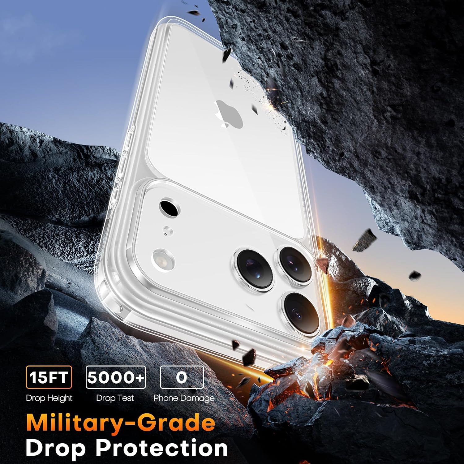 Thumbnail 4 de TAURI iPhone 17 Pro Max clear case with 1mm lip