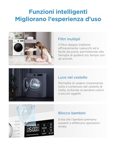 Thumbnail 6 de Midea Asciugatrice a Pompa di Calore 8 kg Classe A++ – asciugatura rapida e cura delicate