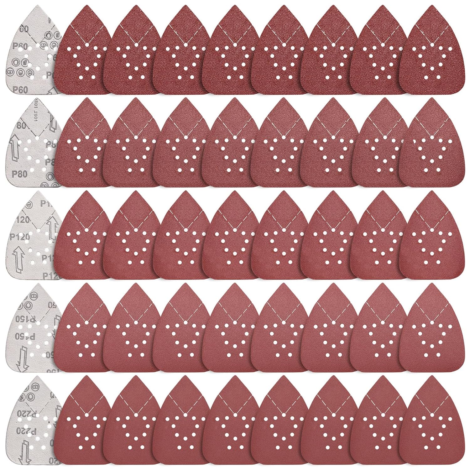 Detalle de maierke 55-Piece Sanding Pads for Black & Decker Mouse Sanders, 5 Grits