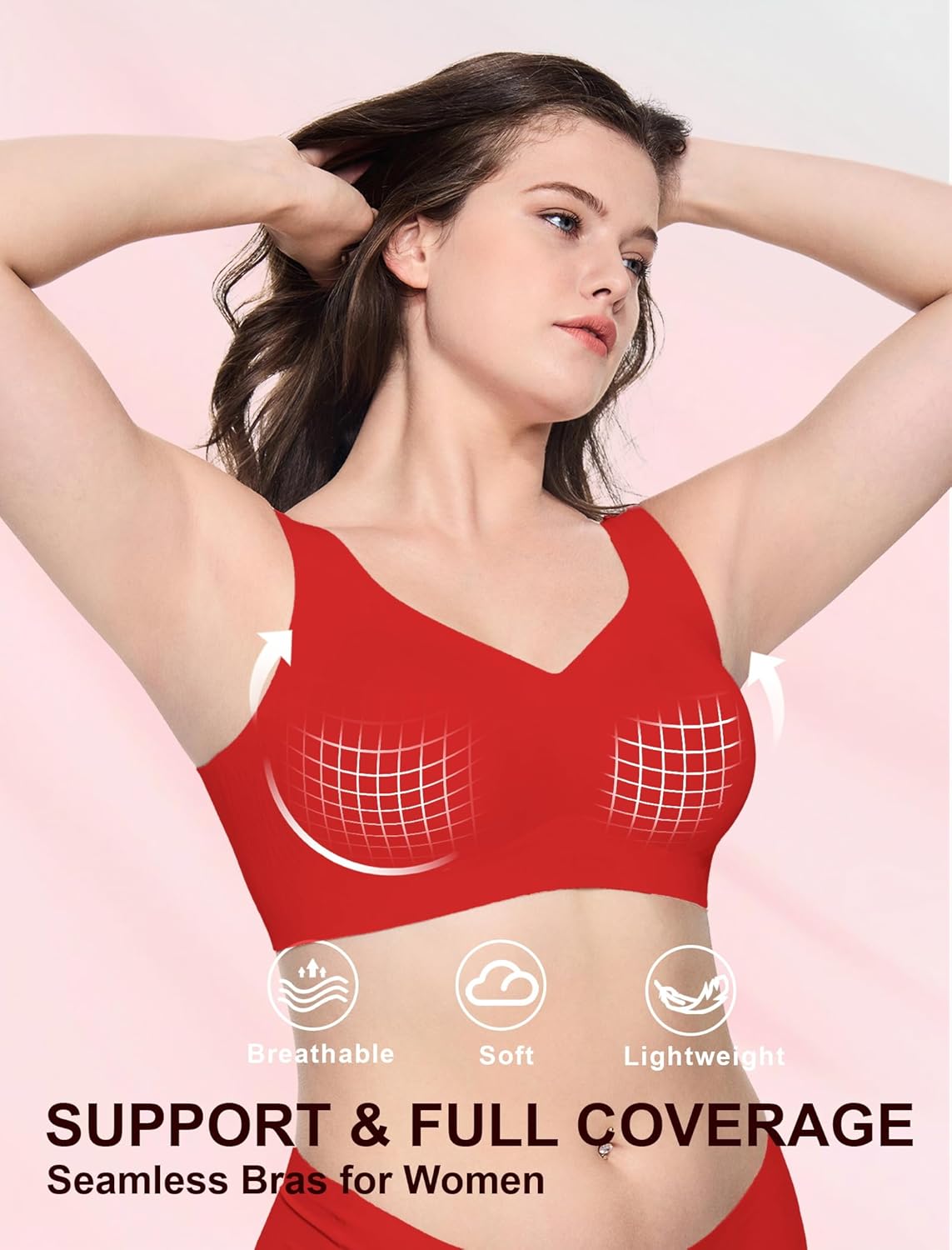 Thumbnail 3 de Soft Intention Jelly Wireless Bra: Seamless Push Up Full Coverage for Everyday Comfort