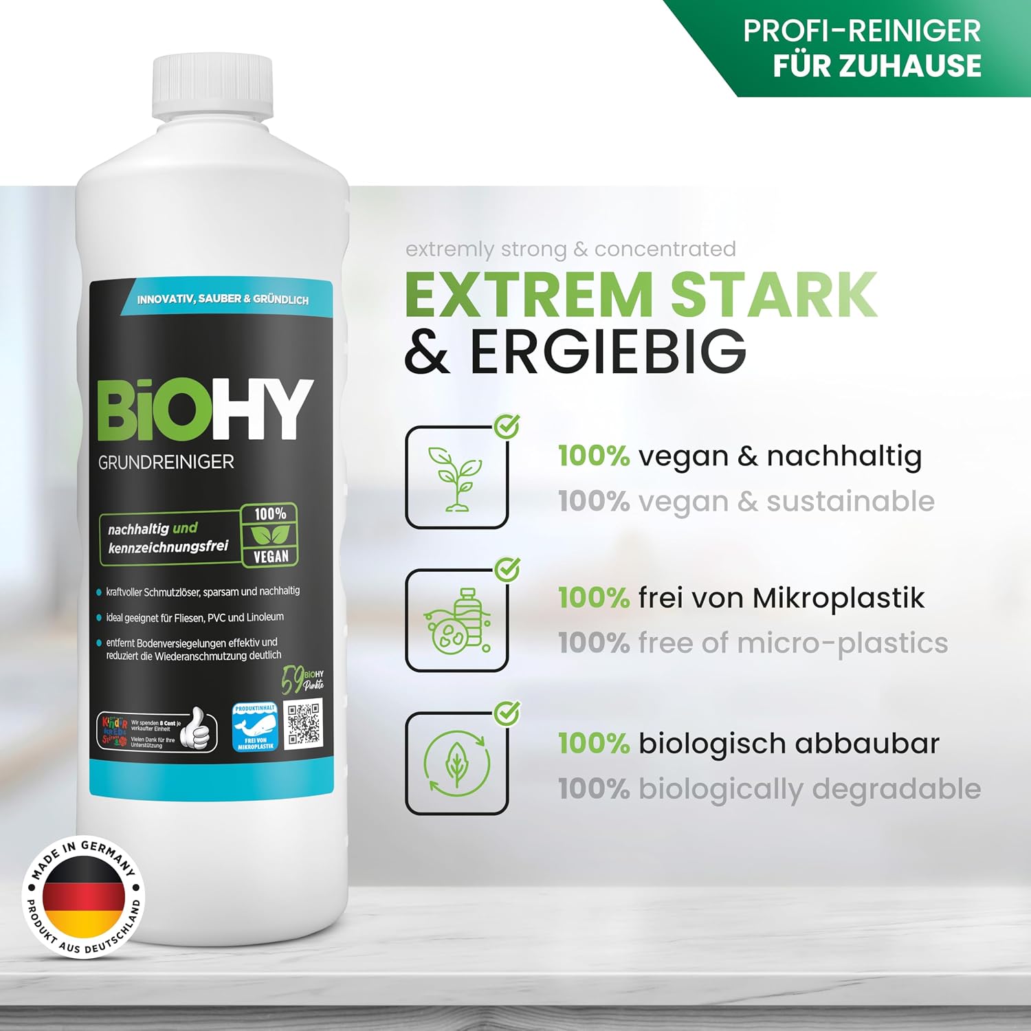 Detalle 2 de BiOHY Grundreiniger 1 L für Bodenreinigung