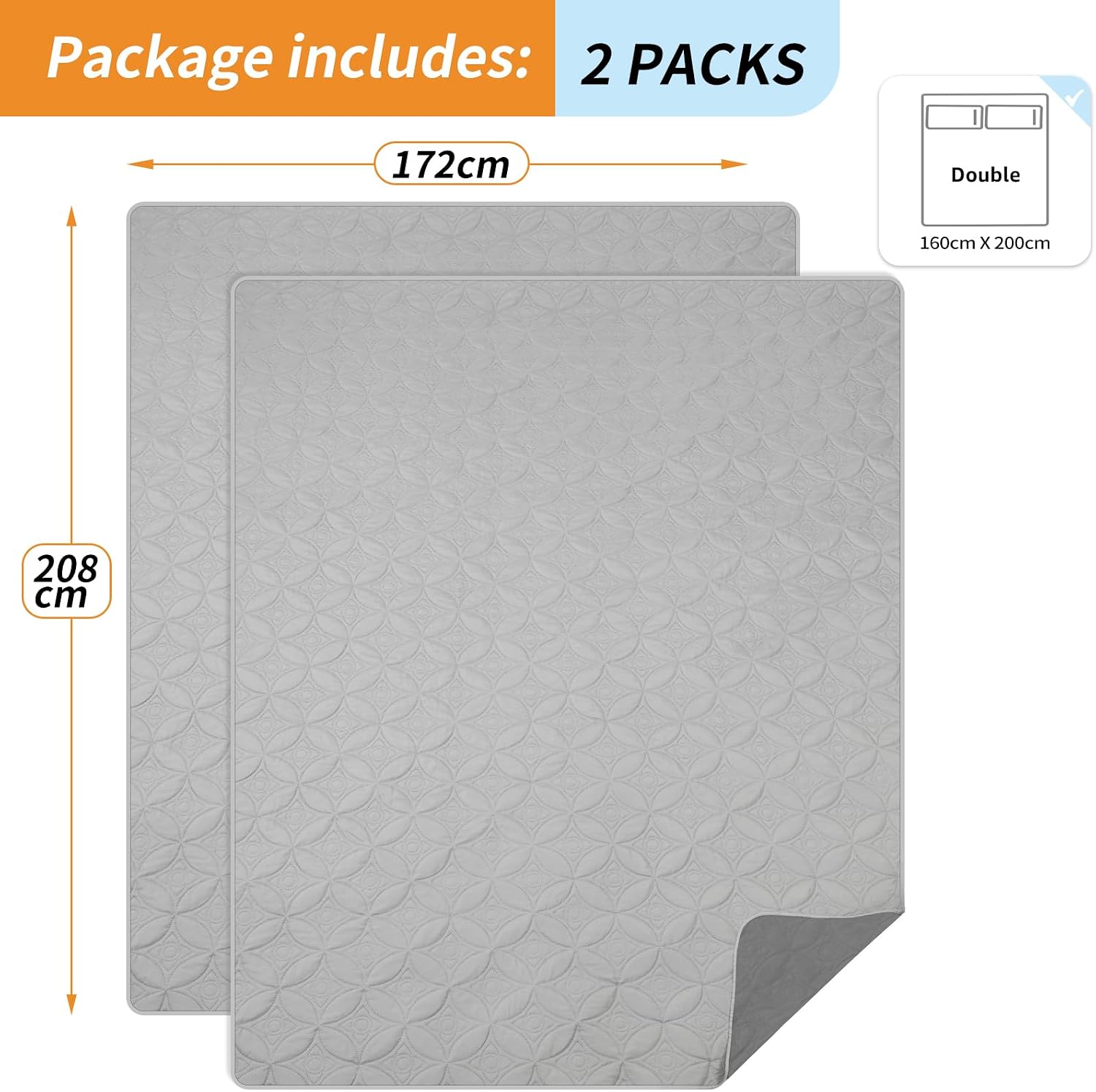 Detalle de PICK FOR LIFE Waterproof Dog Blanket For Bed (157×208cm) – Reversible TPU Lined, Washable Anti-Scratch Cover