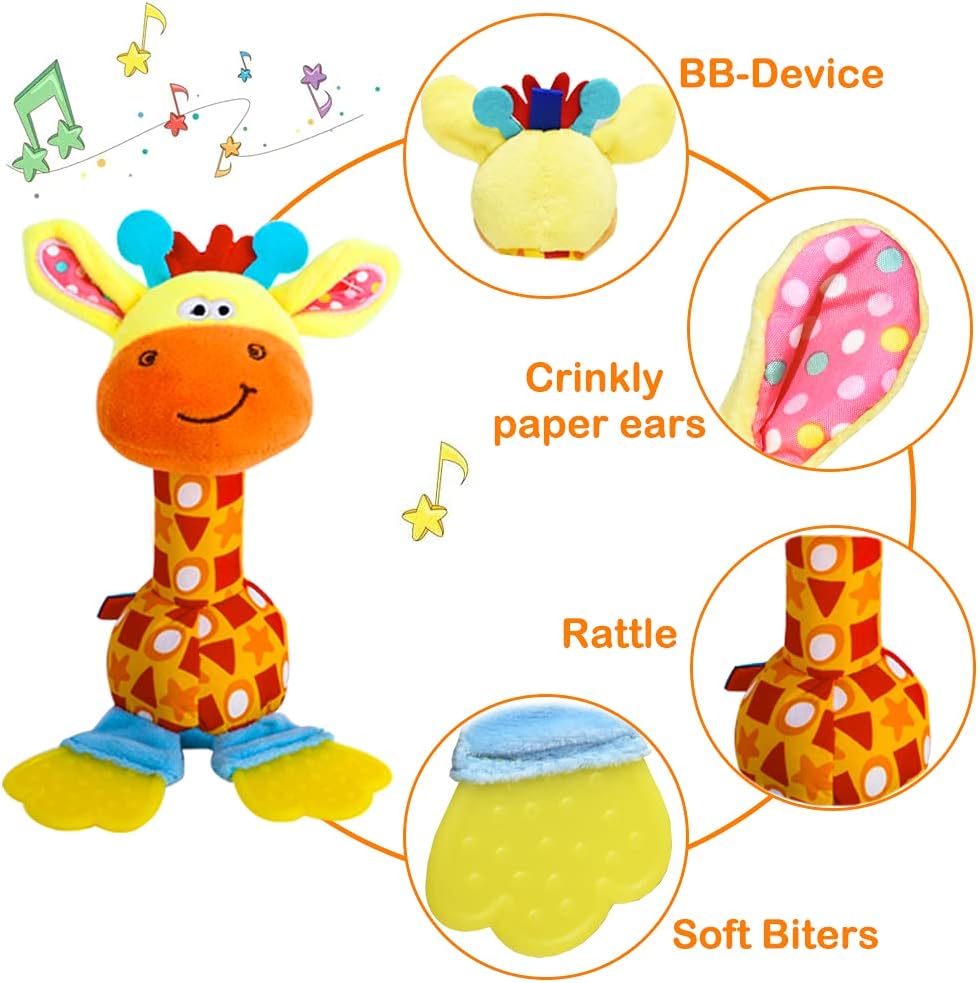 Detalle de HUADADA Baby Rattle Giraffe, 3–12 months