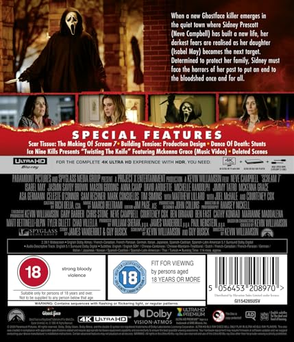 Detalle 2 de Scream 7 Blu-ray (Region A) – 4K UHD Edition