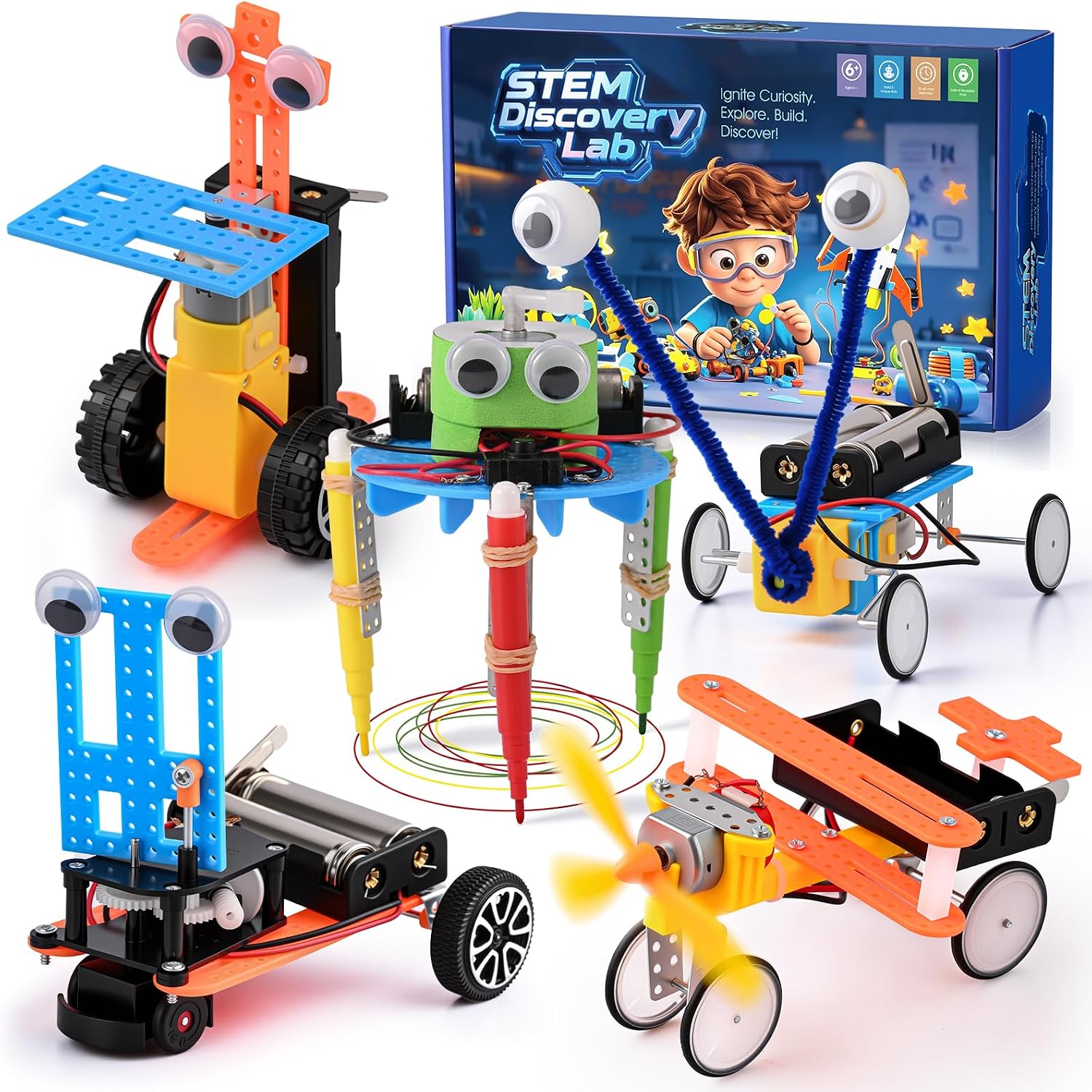 Detalle de gesboole STEM5-01 子ども向け5-in-1ロボット組み立てキット