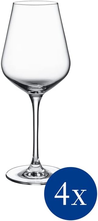 Detalle de Villeroy & Boch La Divina Weißweinkelch-Set 4-teilig – Kristallglas, spülmaschinenfest, 380 ml