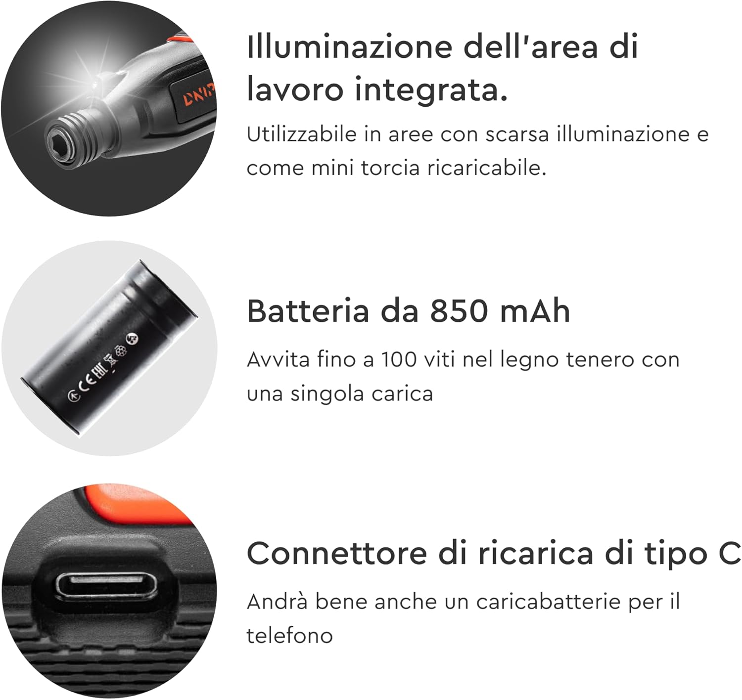 Detalle 2 de Dnipro‑M Cacciavite elettrico CSD-36X 3,6V, 280 rpm