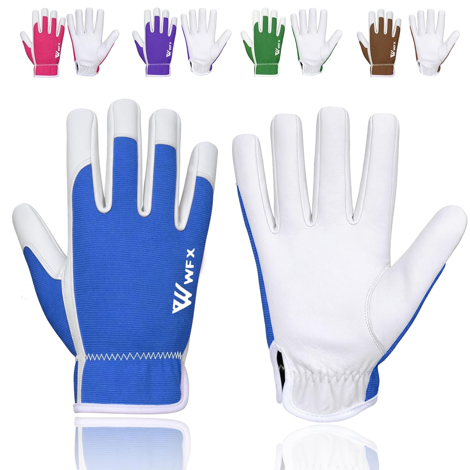 WFX Guantes de jardinería cuero L
