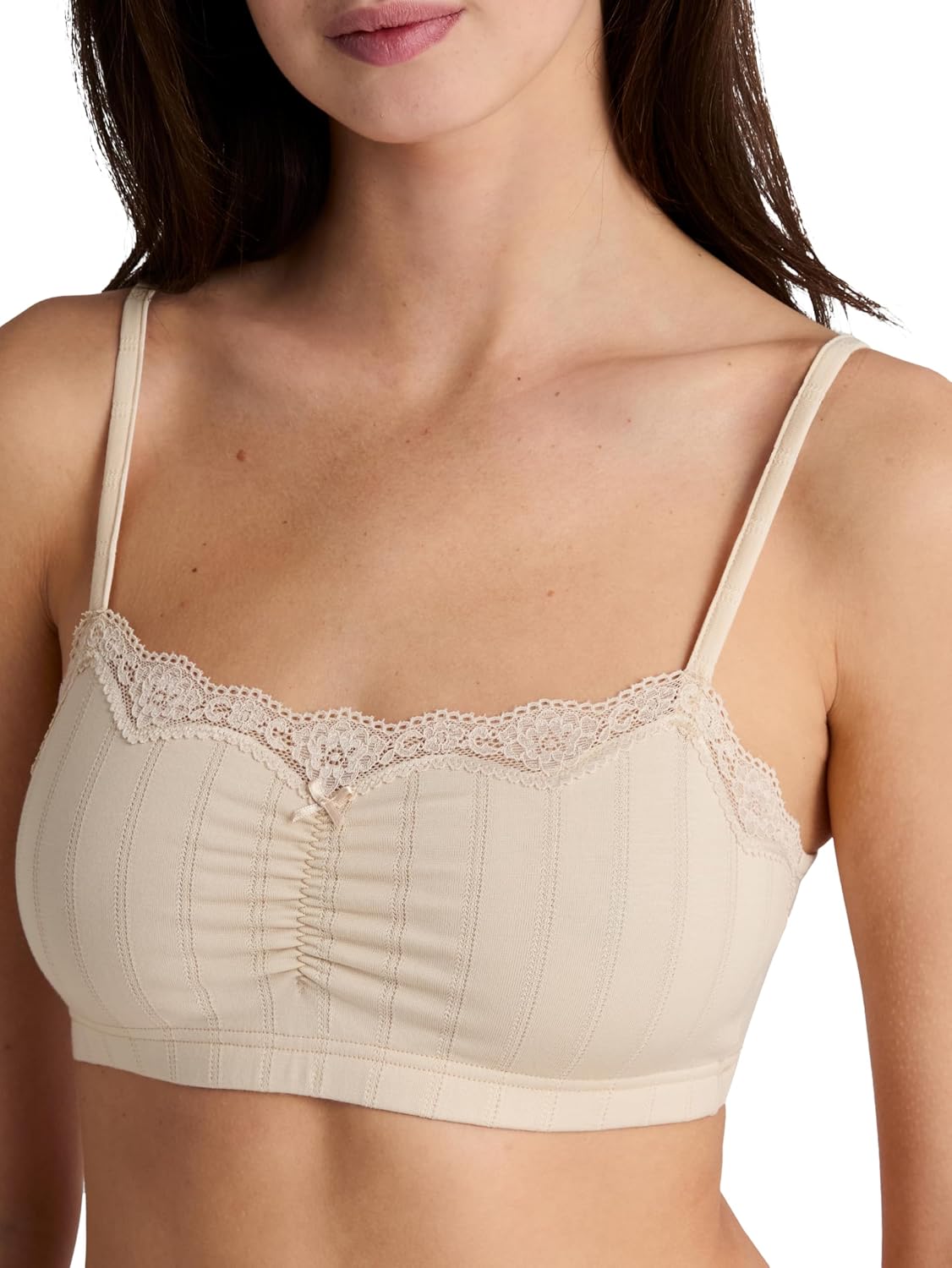 CALIDA Etude Toujours Bustier pour Femmes – Coton Pima haute qualité, fines rayures