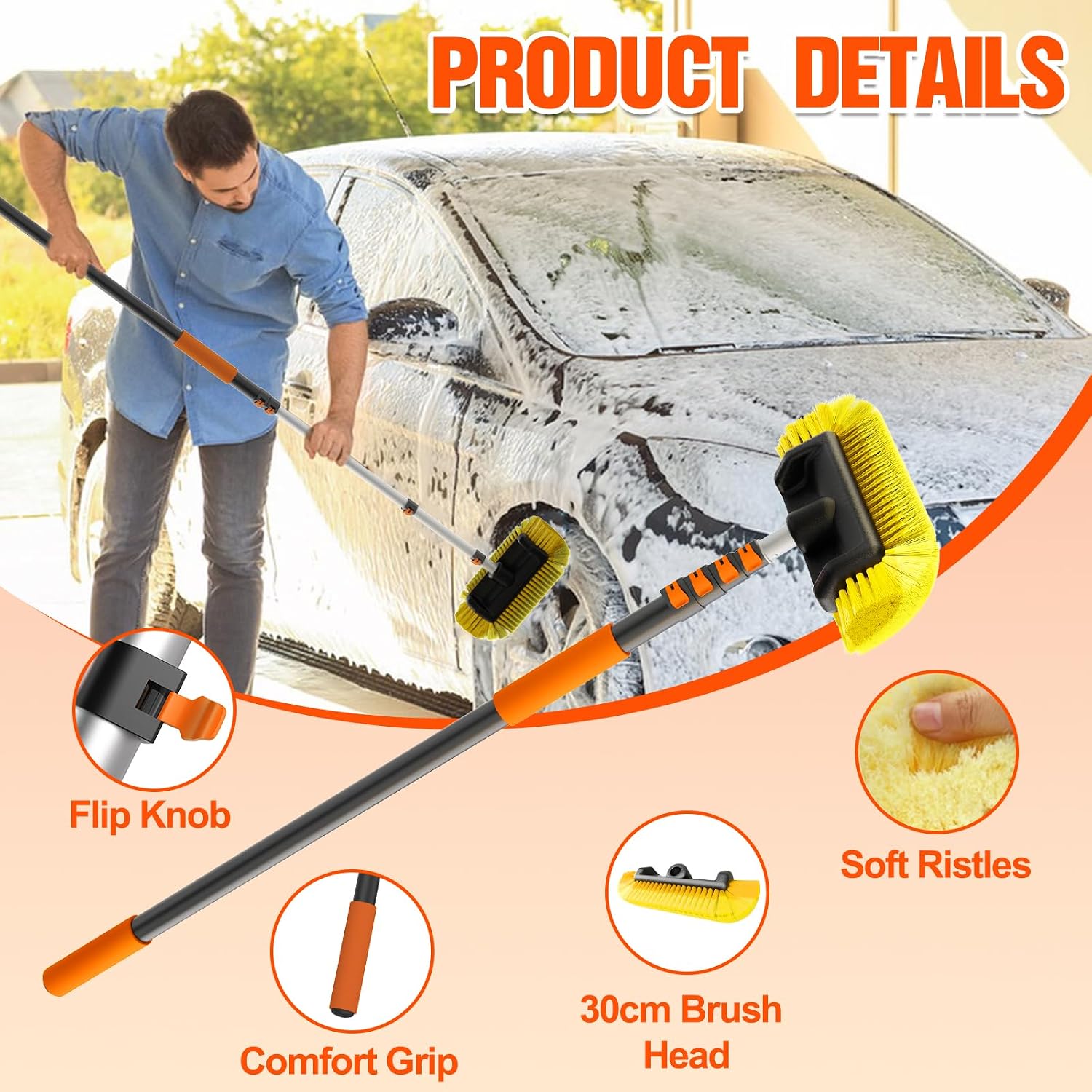 Detalle 2 de LAANPOLE 3.6m Car Wash Brush Long Handle