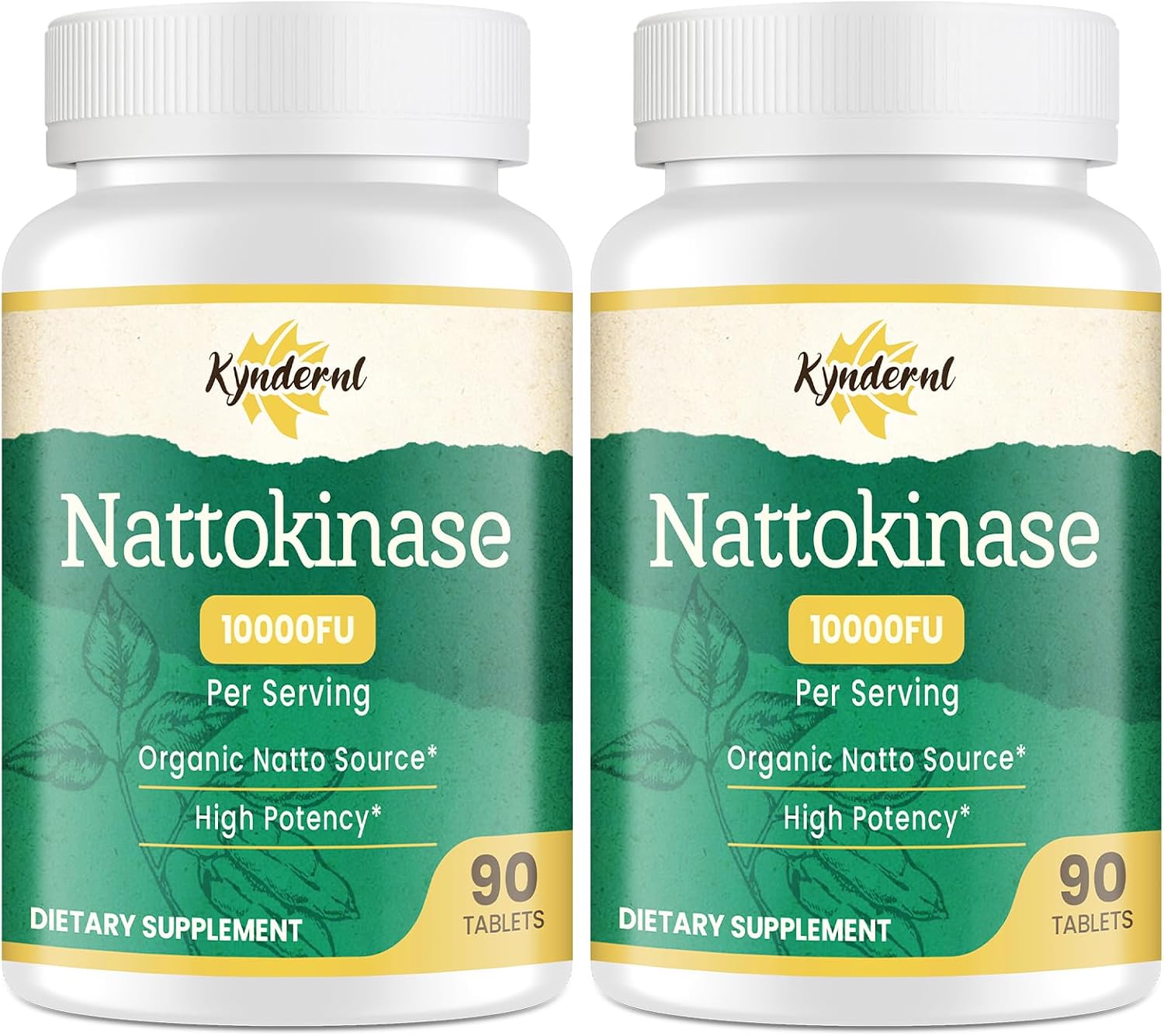 Detalle de KYNDERNL Nattokinase Supplement, 10,000 FU, 180 Enteric-Coated Tablets