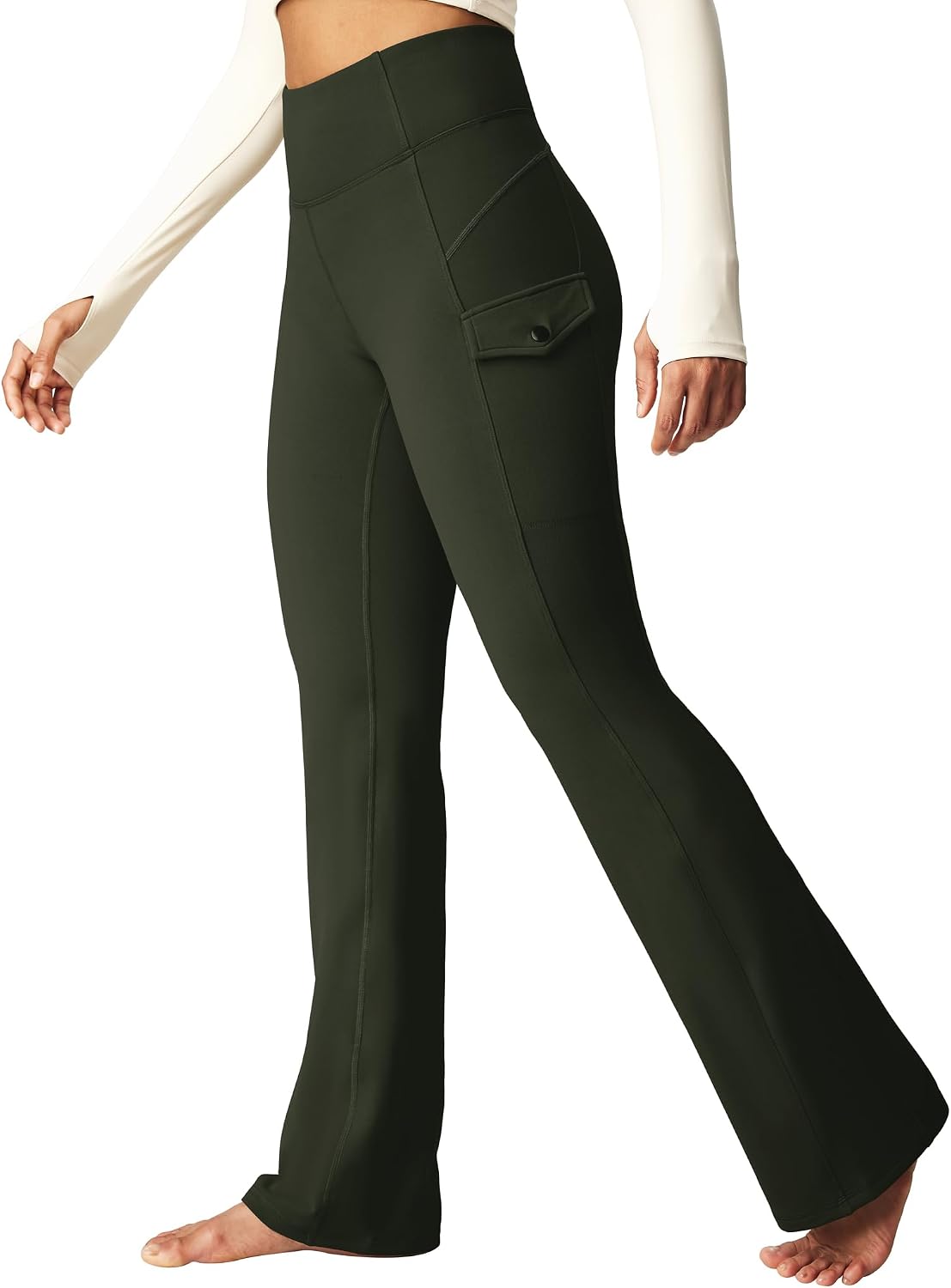 Detalle de Heathyoga Women's Hiking Leggings, Fleece-Lined