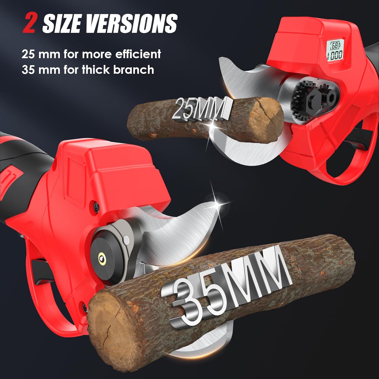 Detalle de Upgraded 35mm Cordless Electric Pruning Shears 35mm