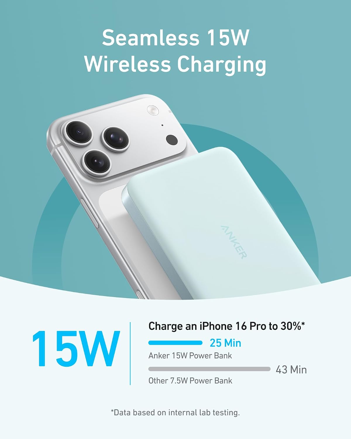 Thumbnail 2 de Anker MagGo A1664 magnetisk powerbank, 10 000 mAh med Qi2 15 W