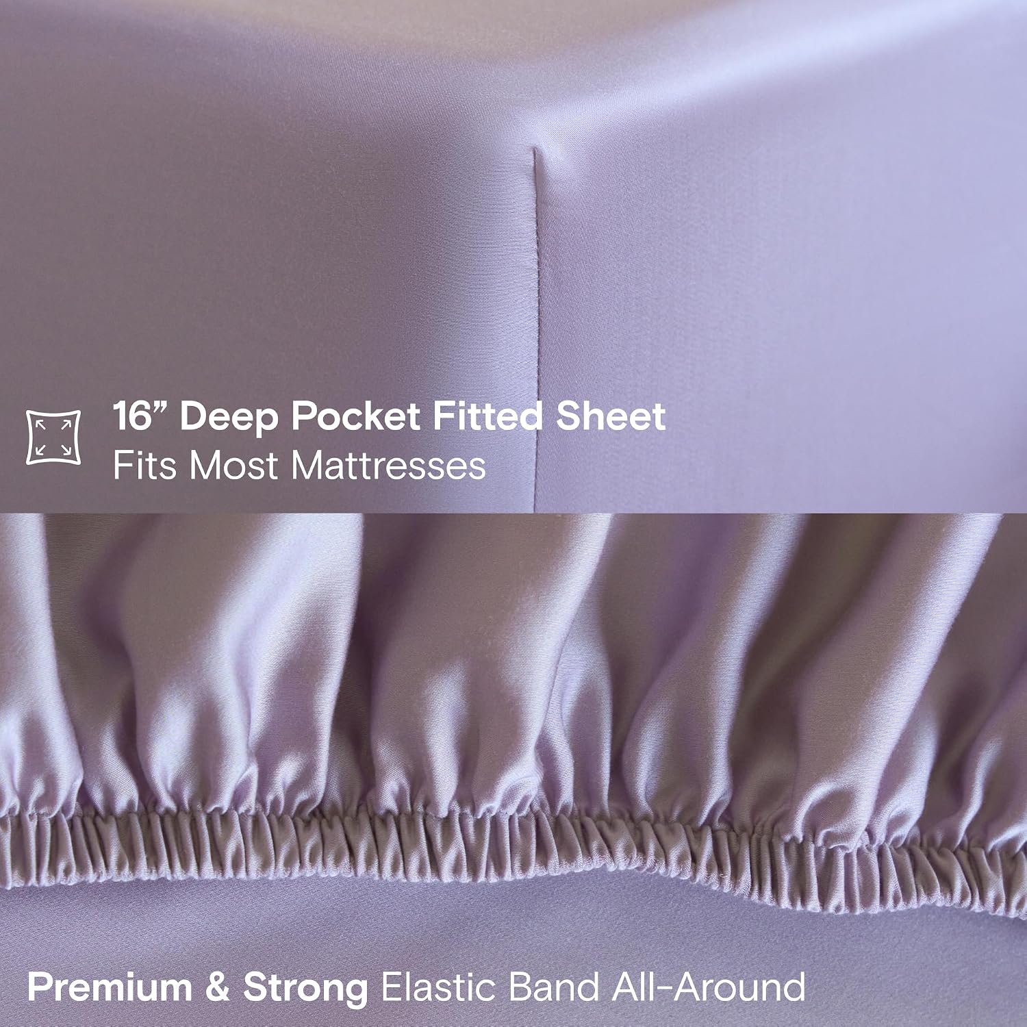 Thumbnail 4 de DOZ Sheet Set: 100% Bamboo Viscose, Organic, Cooling Luxury (Lavender, Twin XL)