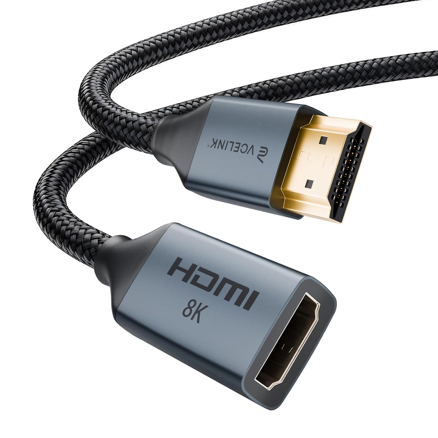 Thumbnail 6 de VCELINK 8K/4K HDMI Extension Cable (Male to Female) 18cm, 2-Pack – 48Gbps, up to 8K@60Hz or 4K@120Hz