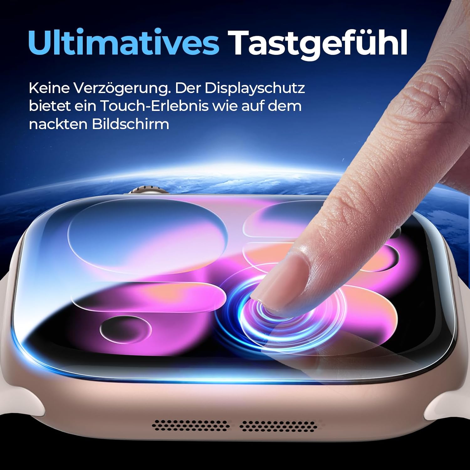 Detalle 2 de LK Displayschutzfolie 8er-Set für Apple Watch 42mm Series 11/10 – TPU, selbstheilend, blasenfrei