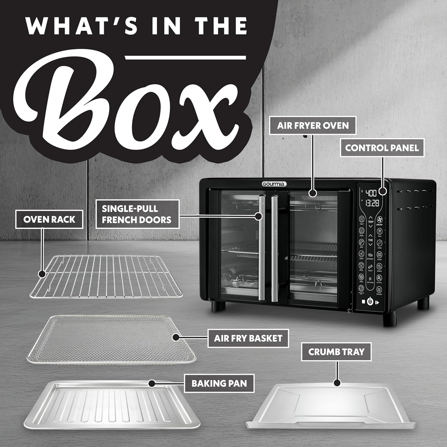 Thumbnail 3 de Gourmia French Door 25 Qt Air Fryer