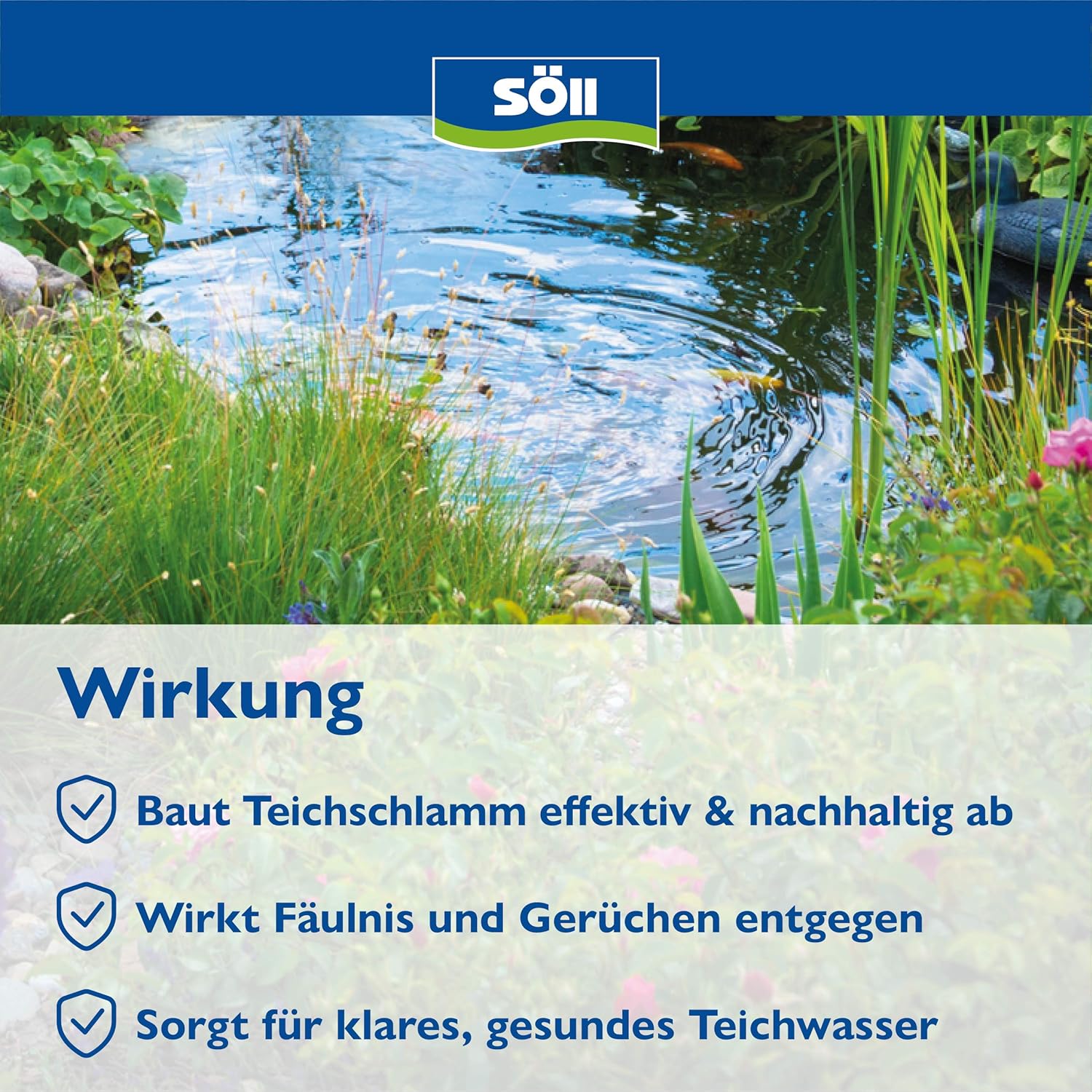 Detalle de Söll TeichschlammEntferner 5 kg – biologischer Teichreiniger zur effektiven Schlamm- und Ablagerungsreduzierung