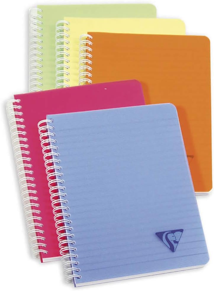 Clairefontaine 328546C Linicolor FRESH pacco da 5 Quaderni A5 con Spirale – colori assortiti