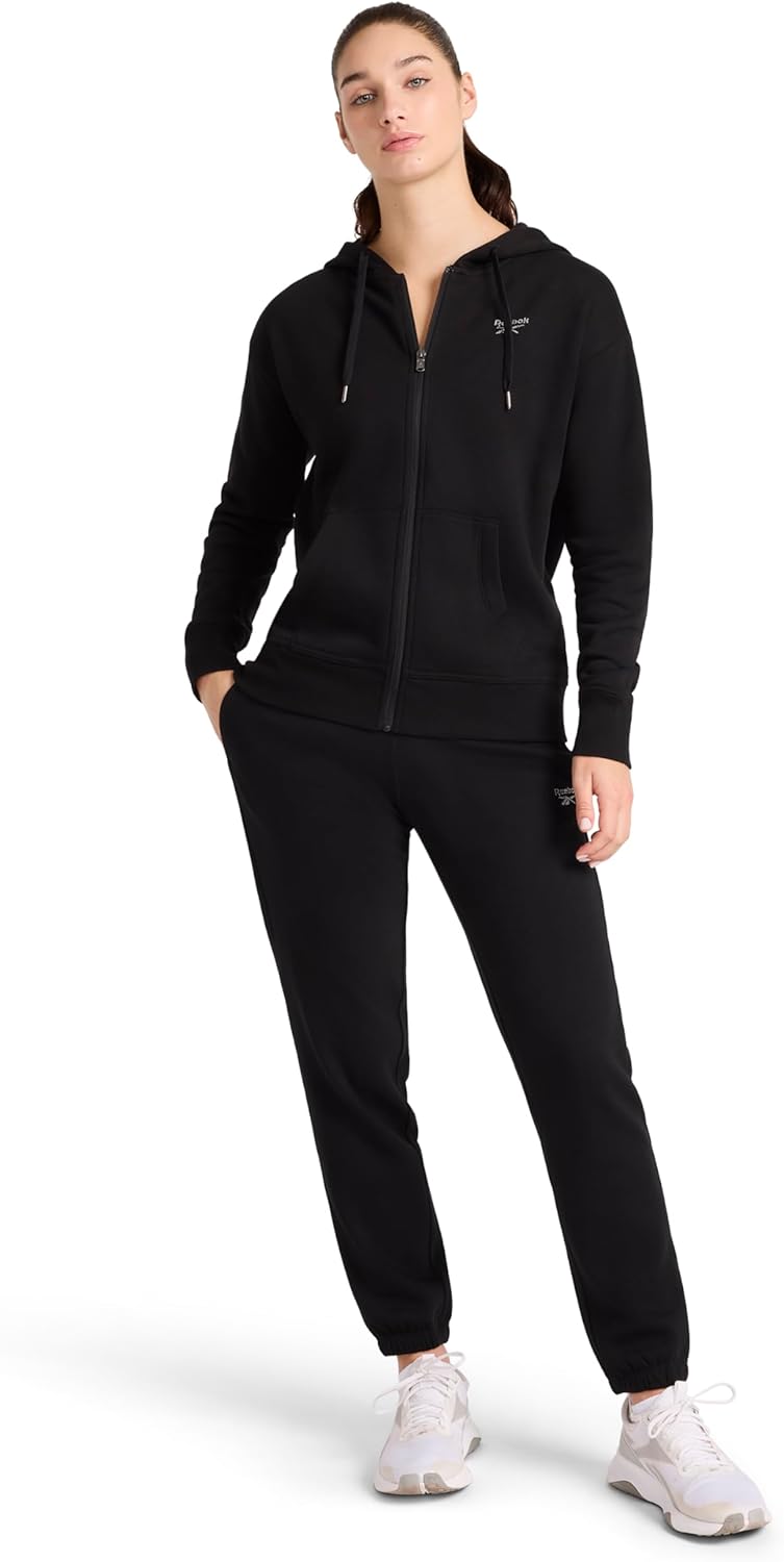 Thumbnail 3 de Reebok Women's Rhinestone Full-Zip Hoodie, Standard Fit, Midweight Cotton-Poly Review