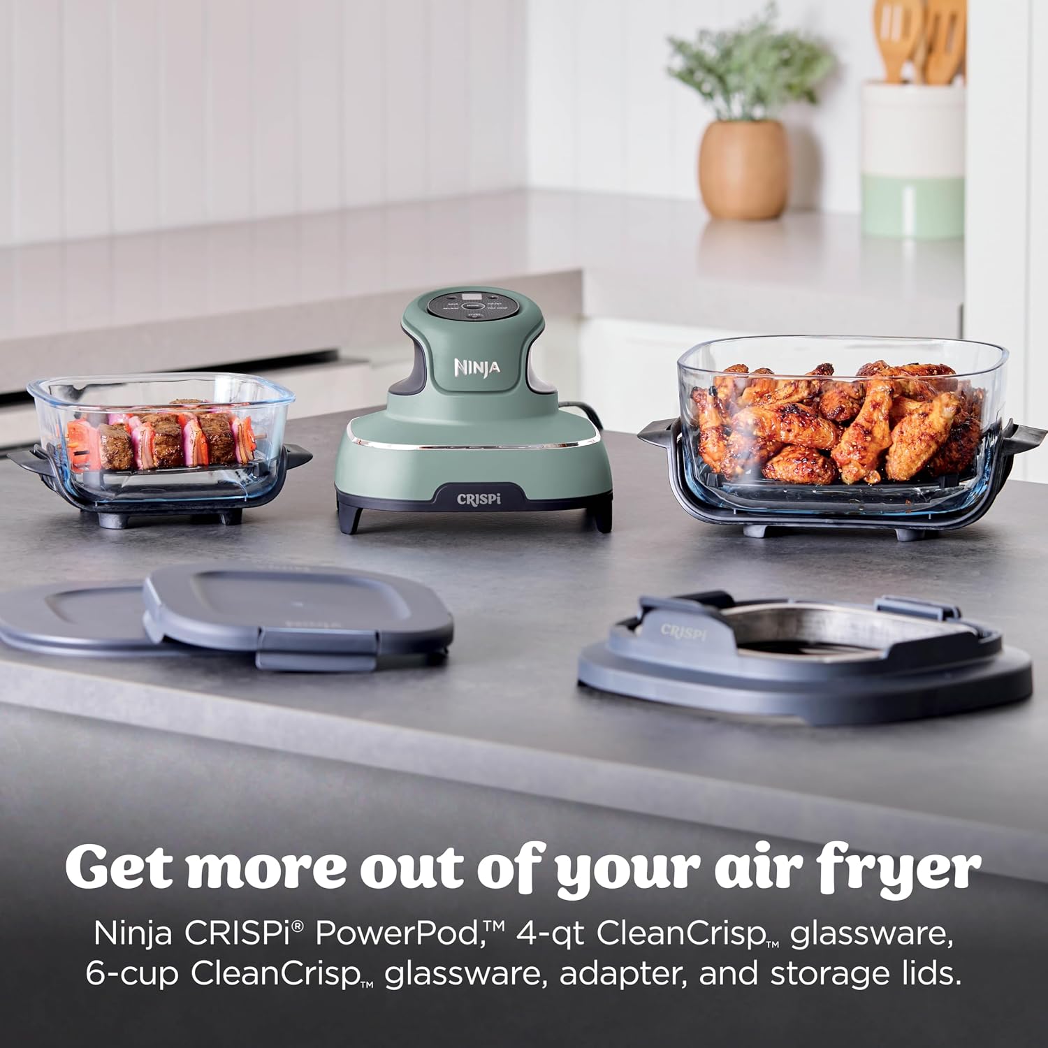 Detalle de Ninja Crispi 4-in-1 Glass Air Fryer System (FN101SG)