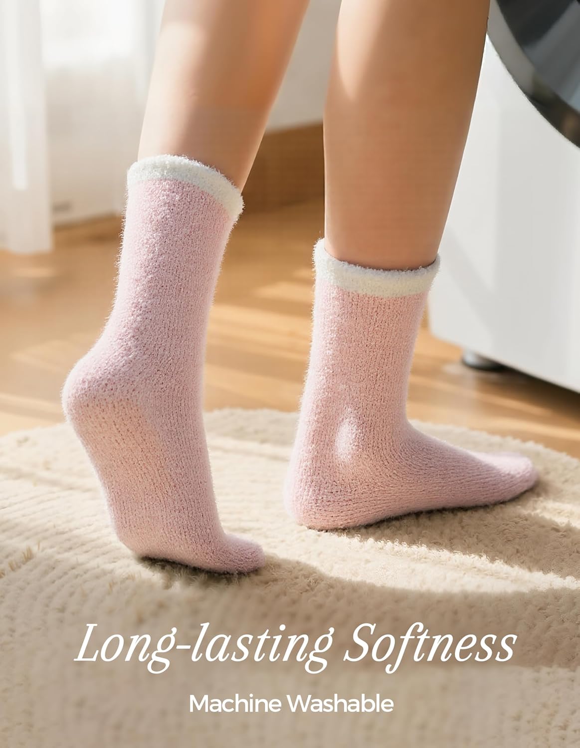 Thumbnail 5 de TEHOOK Fuzzy Socks Plush Sleeping Slipper Socks, 6 Pairs in Assorted Colors