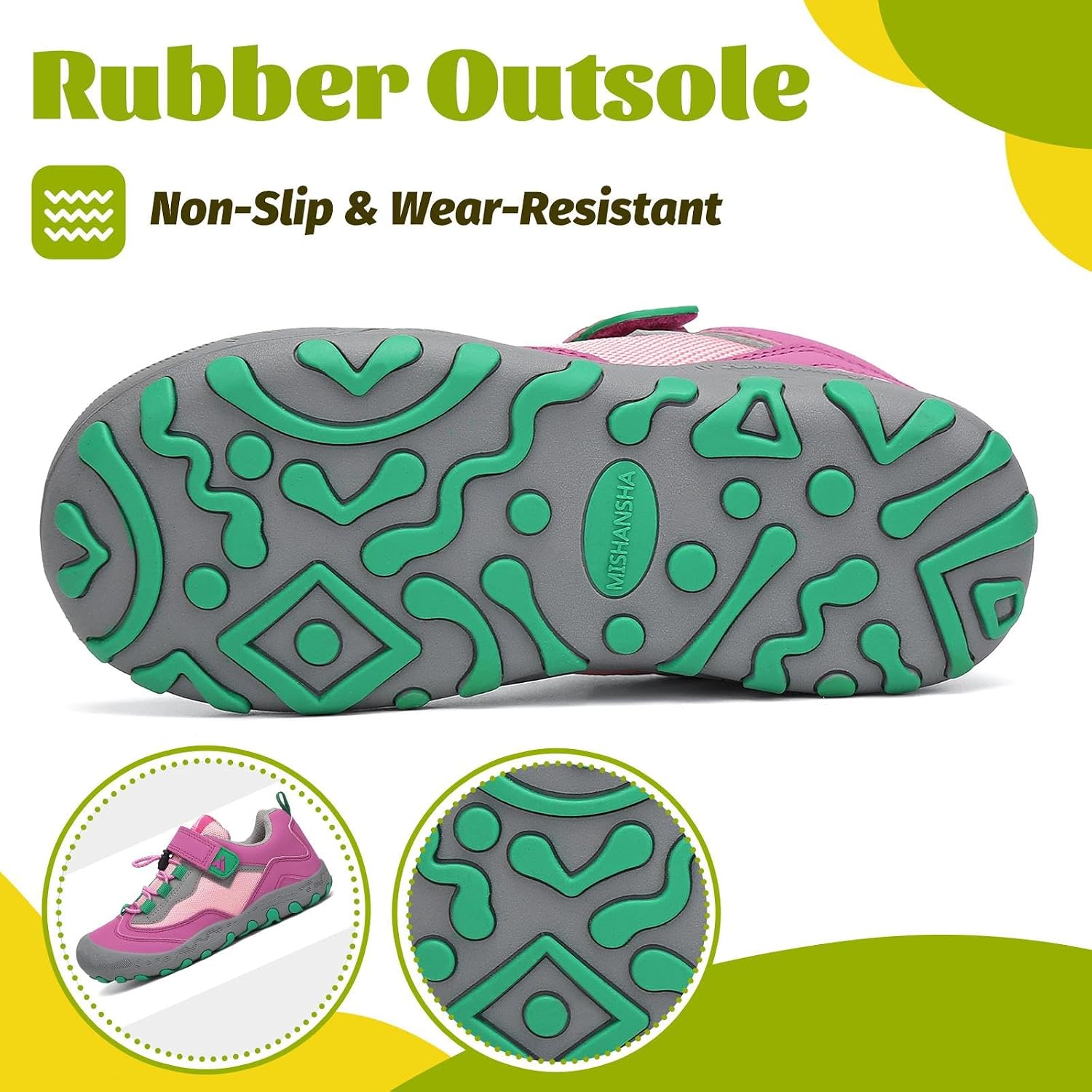 Detalle de Mishansha Kids Hiking Boots: Breathable, Protective, and Ready for Outdoor Adventures
