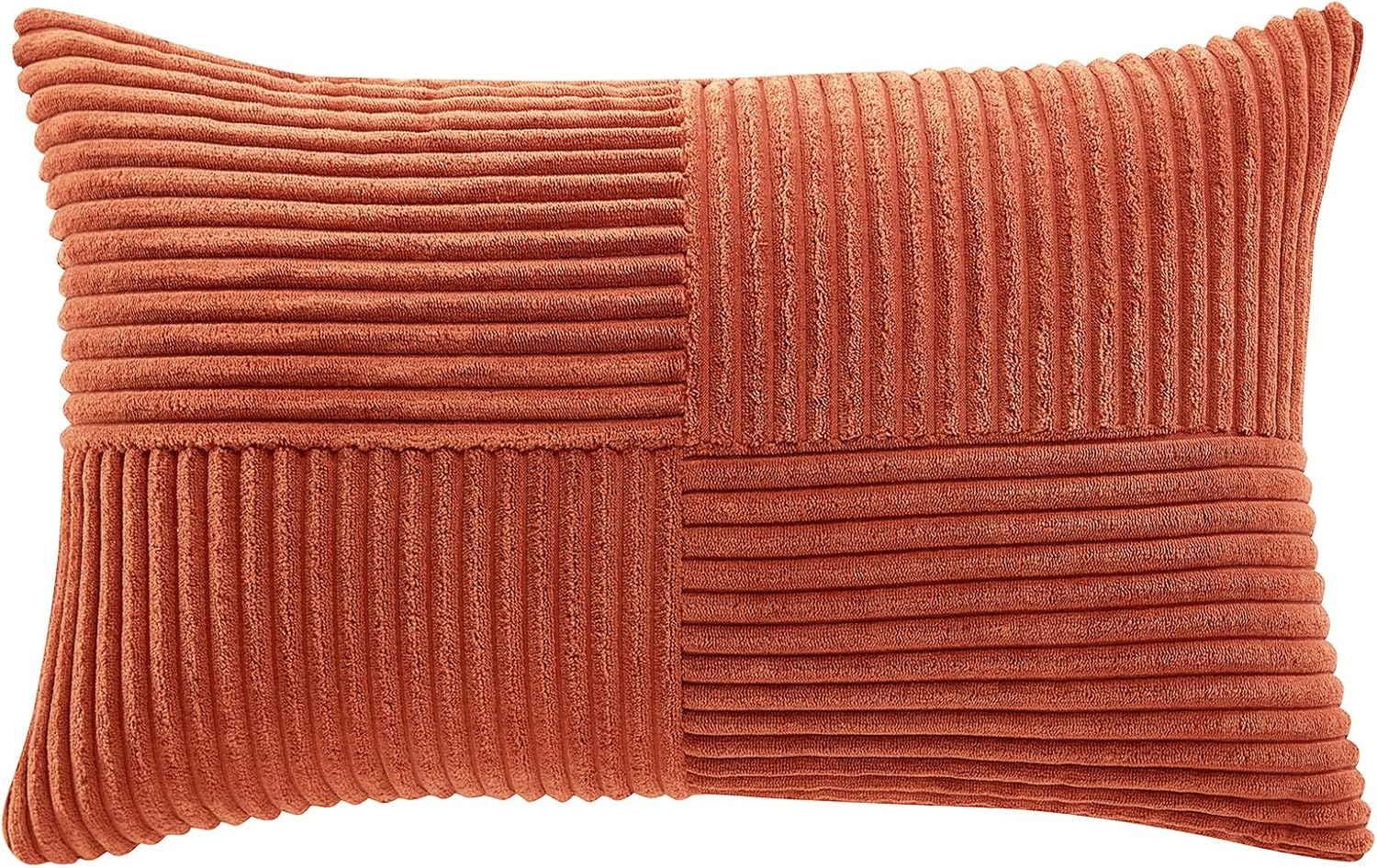 Detalle 2 de FDTERN 2er Set Karamell Kordsamt Kissenbezug 30x50 cm – Weich, modernes Boho-Dekor