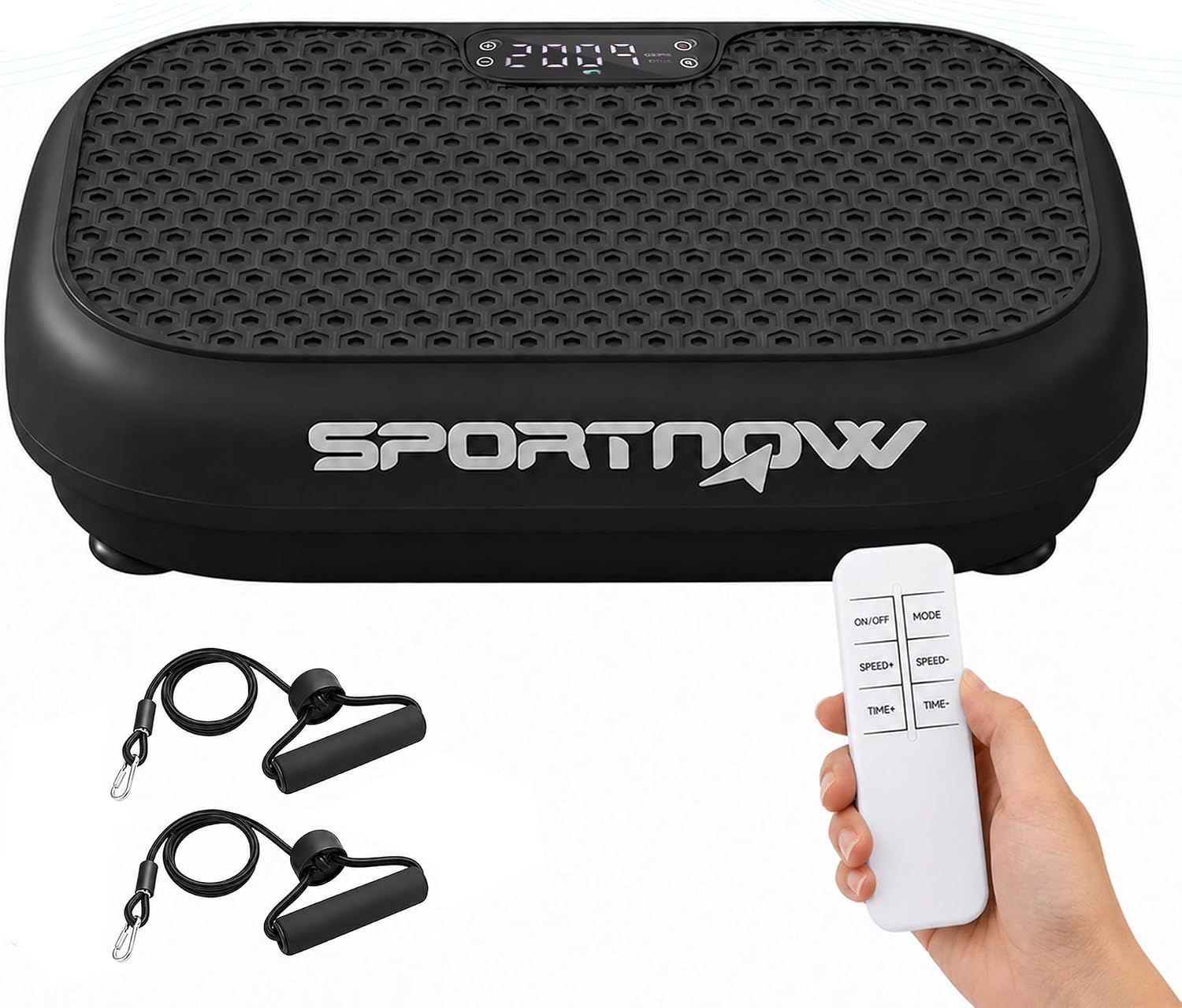 Detalle de SPORTNOW A90-429V90BK trilplaat, 200 W, 120 snelheden en weerstandsbanden