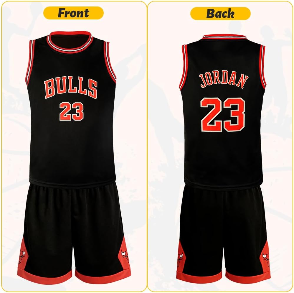 Detalle 2 de BSBUY 2Pcs Basketball Magliette Senza Maniche e Short Set per Bambini e Ragazzi