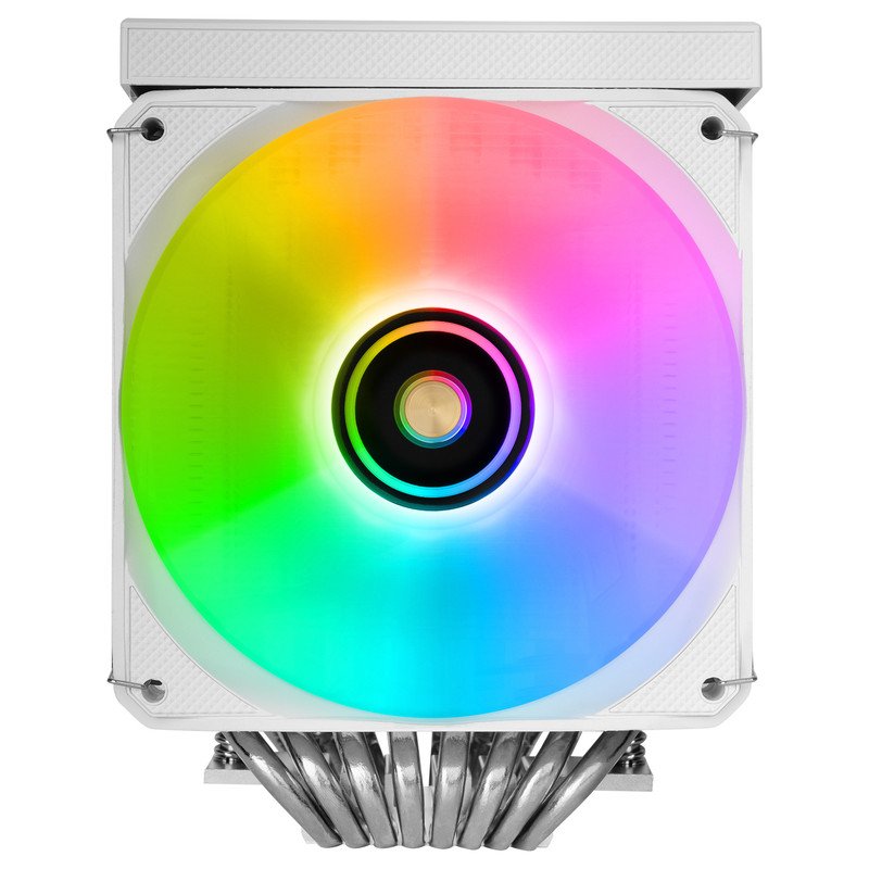 Detalle 2 de Mars Gaming MCPU-LCDPRO Disipador CPU 380W, Doble Torre, 8 Heatpipes y LCD XL