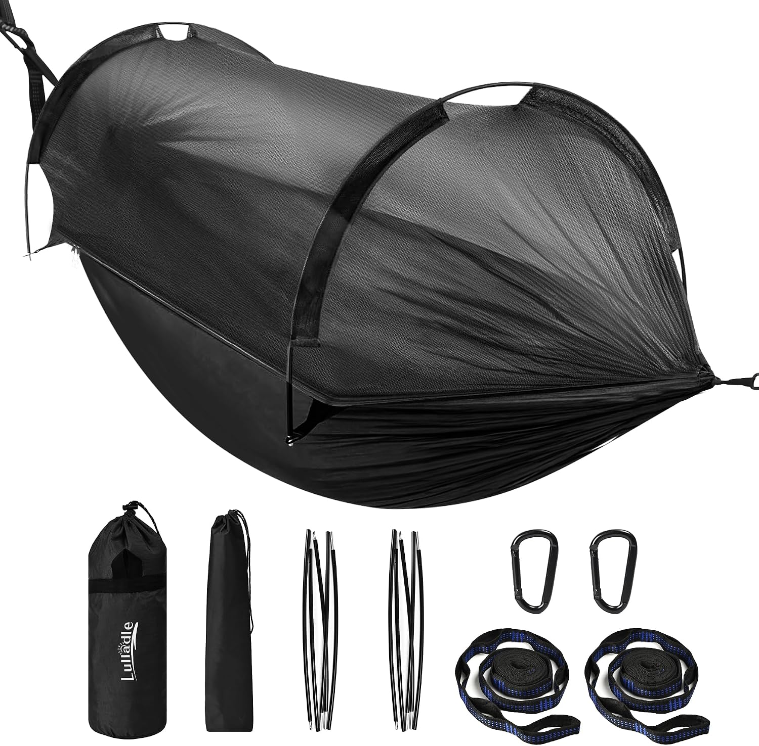 Detalle de Lulladle Camping Hammock 118in Double with Mosquito Net