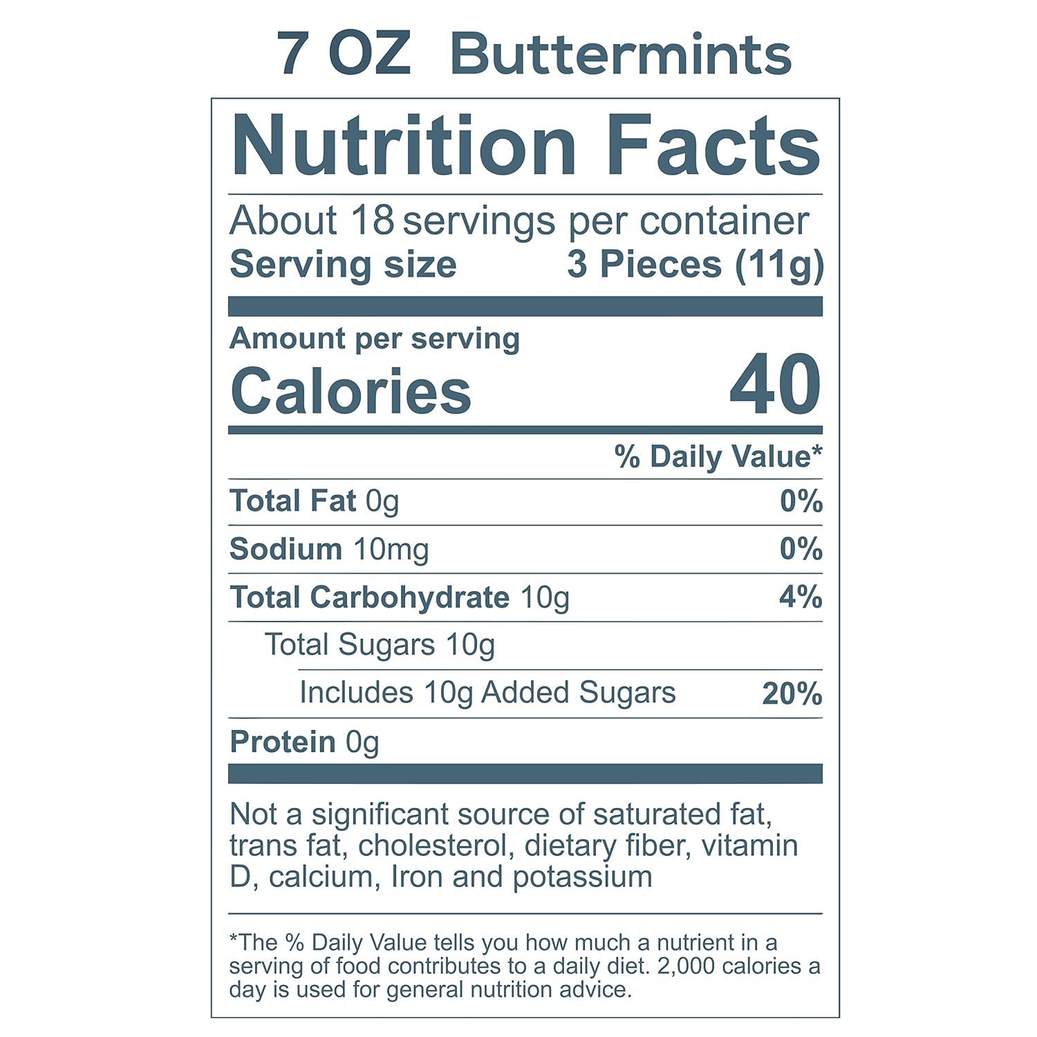 Detalle 2 de Hospitality Mints Party Sweets 40th Birthday Buttermints, Six 7-Ounce Bags