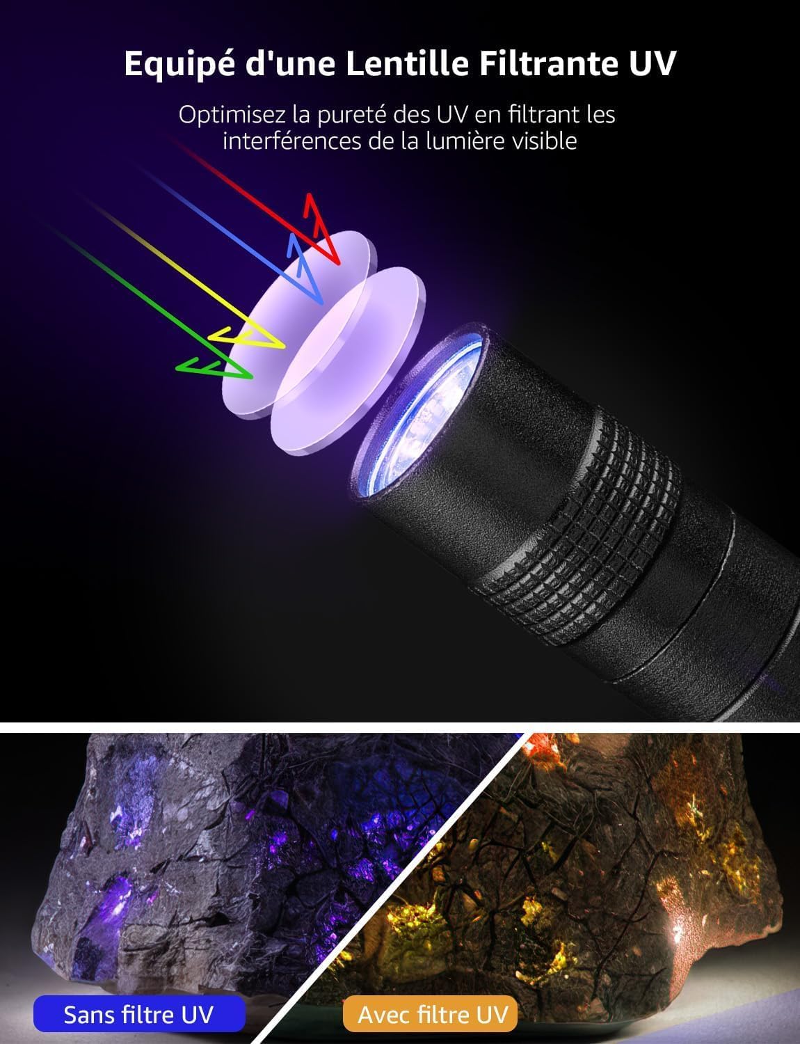 Thumbnail 3 de Lepro Lampe UV 365 nm Torche compacte