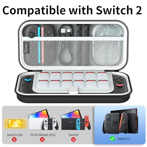 Detalle de HEYSTOP Custodia per Nintendo Switch 2: viaggio protetto con grande capacita e 18 slot per giochi