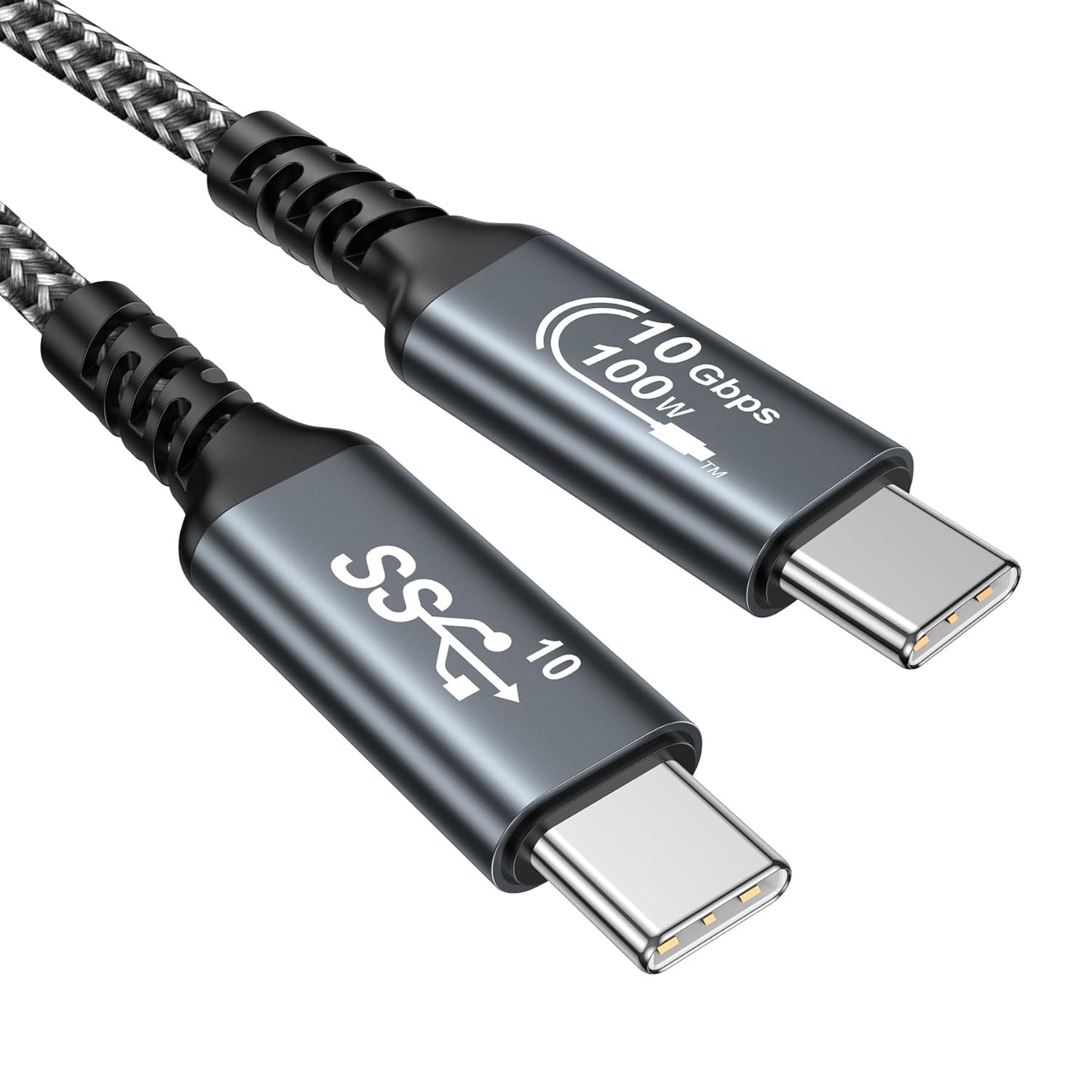 Detalle de Câble USB‑C vers USB‑C 100 W (2 m) USB 3.2 Gen 2 10 Gbps avec puce E‑Mark